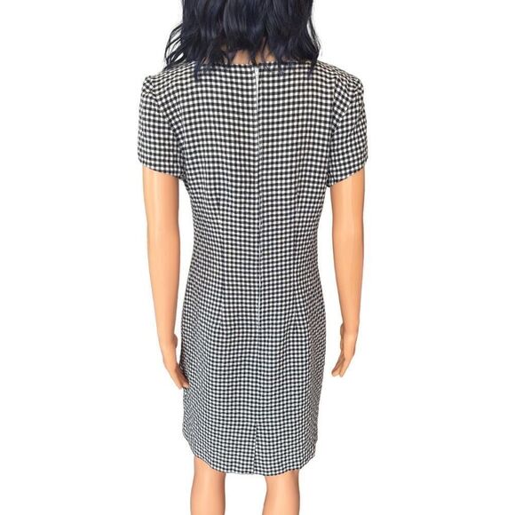 Vintage 90s Gingham Plaid Jessica Howard Dress Embroidered Butterflies Size 10 - Picture 5 of 5